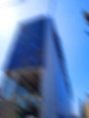 Abstract blurred background with the main composition of the color sky blue.