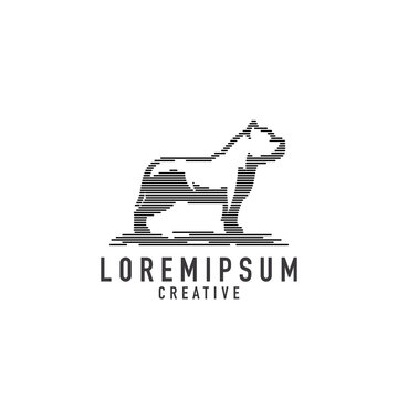 Bullmastiff logo design template	