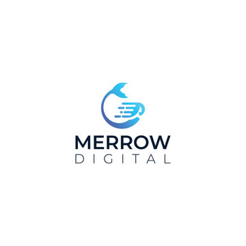 Mermaid  merrow digital logo design