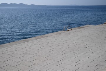 Sea beach in the Croatia Zadar on summer