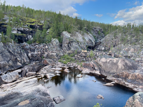 Harspr&aring;ngsfallet, ehemaliger Wasserfall am Wasserkraftwerk Harspr&aring;nget