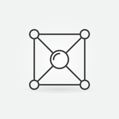 Chemical Compound vector Scientific Research concept linear icon
