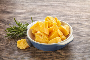 Pieces of delicous parmesan cheese