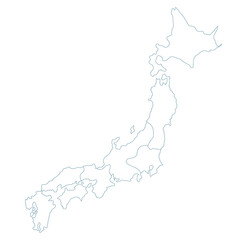 Map of Japan in high resolution