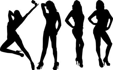 Dance girl silhouette