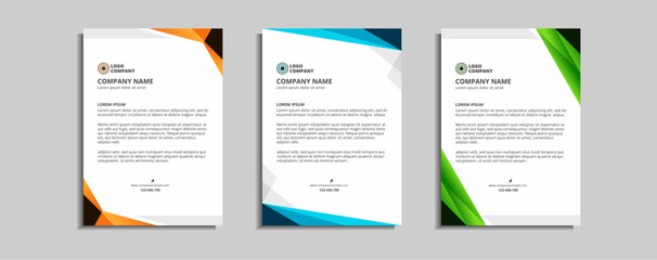 modern corporate letterhead template design.