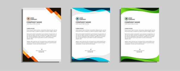 modern corporate letterhead template design.