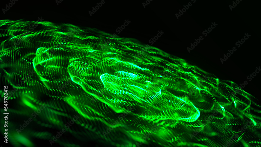 Poster data flow information. concept of digital communication. digital data stream. futuristic flow. 3d re