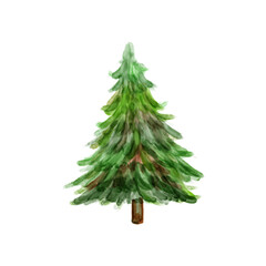 christmas tree isolated on white