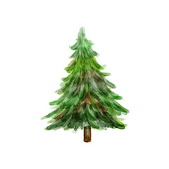 Christmas tree isolated on white | Christmas elements illustration