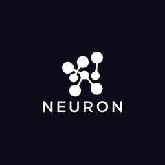  neuron logo icon design template flat vector