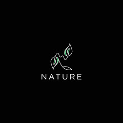 Nature creative symbol organic concept.