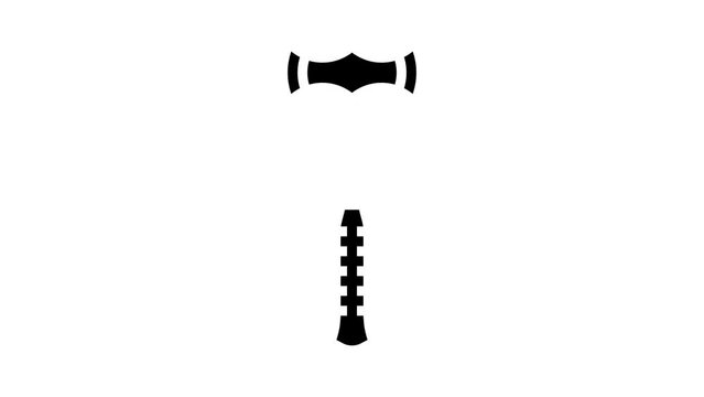 double bit axe weapon glyph icon animation