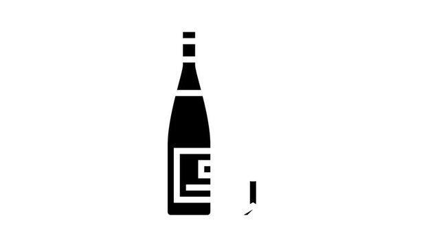 zinfandel red wine glyph icon animation
