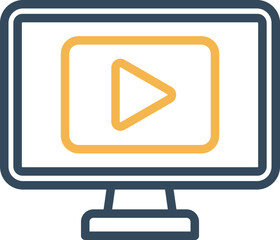 Online Youtube Vector Icon
