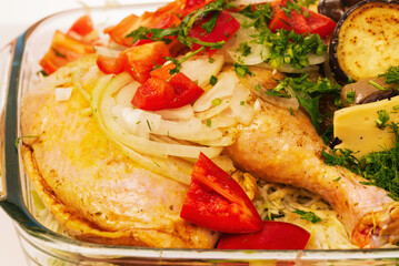 Prepared chicken for cooking for a delicious dinner