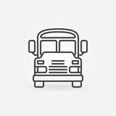 School Bus line icon. Schoolbus vector outline symbol