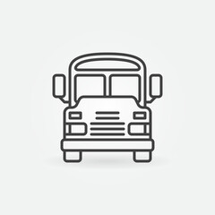 School Bus line icon. Schoolbus vector outline symbol