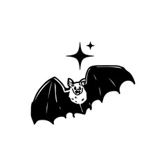 bat illustration vector with concept
