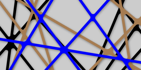 Abstract construction background, grid pattern on a blue green and black color 3d lines design .Geometric shape with multi color lines and  luxury pattern and paper texture design in illustration . 