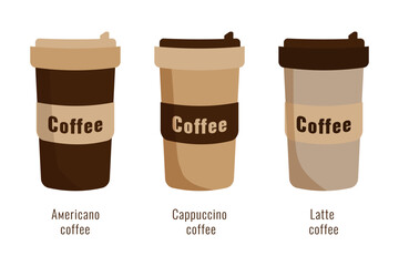 Delicious coffee paper cup icon. Drink vector illustration design