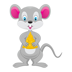 mouse with cheese cartoon