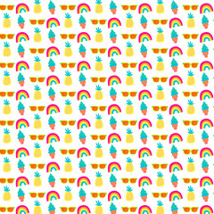 cute rainbow character background vector