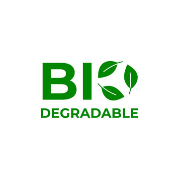 Biodegradable vector green Logo, eco friendly recycle Logo