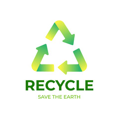 Recyclable packaging product label icon logo vector template