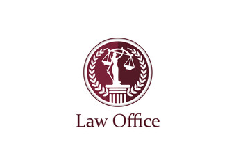 Law office vector logo design