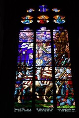 stained glass window in Auxerre, France 