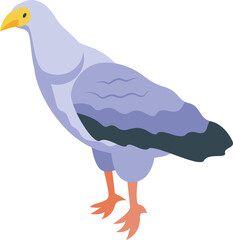 White vulture icon isometric vector. Evil bird. Nature predator