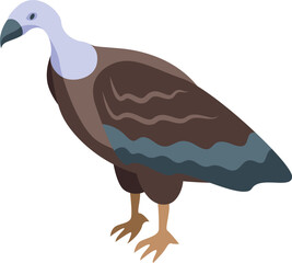 Vulture icon isometric vector. Evil bird. Shape vulture
