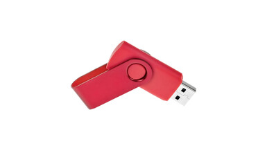 Red stylish USB flash drive memory   