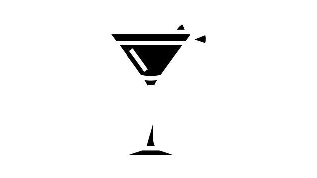cosmopolitan cocktail glass drink glyph icon animation
