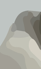 Aesthetic silver abstract background. Various shapes and unique composition. Suitable for poster and banner