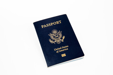Official US Passport on white background