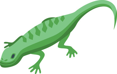 Green reptile icon isometric vector. Lizard frog. Iguana wild