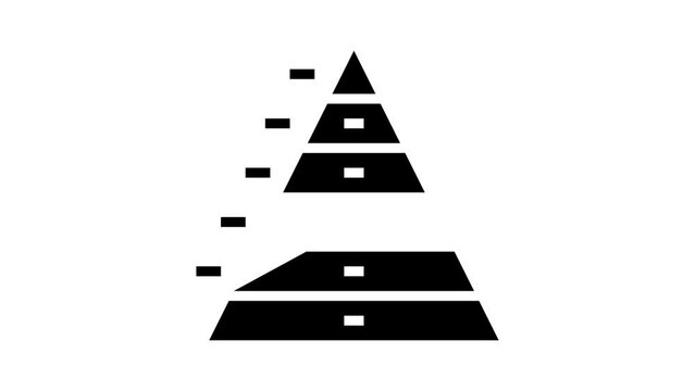 pyramid chart glyph icon animation