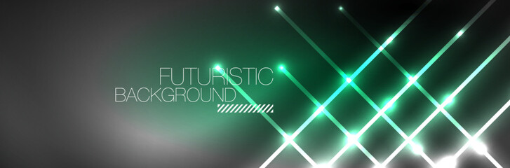 Neon glowing fluid wave lines, magic energy space light concept. Vector illustration for wallpaper, banner, background, leaflet, catalog, cover, flyer