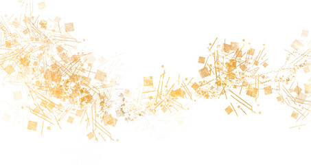 金箔、金粉、砂子の舞う日本画風背景ワイドサイズイラスト白背景