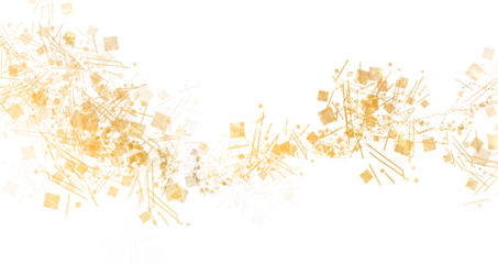 金箔、金粉、砂子の舞う日本画風背景ワイドサイズイラスト白背景