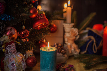 Rite on Christmas, wicca or pagan energy magic. Christmas eve prediction. Attracting love, money...