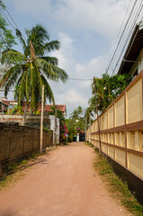 Fototapeta na wymiar The street of Negombo, Western Sri Lanka.