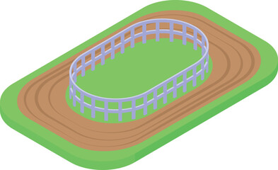 Greyhound racetrack icon isometric vector. Dog animal. Pet mammal