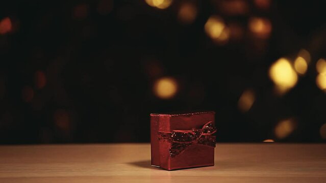 footage of hat box dark background
