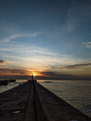 sunset on the pier