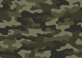 Camouflage seamless pattern military texture. Abstract modern endless camo backgound. Fabric textile print template. Vector illustration.