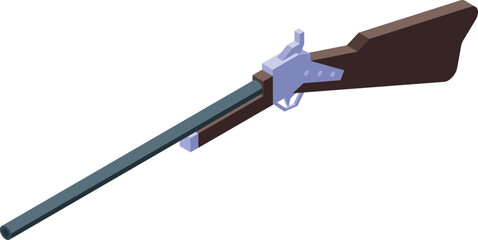 Hunting rifle icon isometric vector. Gun sniper. Shooting scope