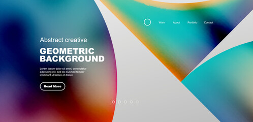 Abstract circles and lines geometric minimal trendy background. Business or technology design for wallpaper, banner, background, landing page, wall art, invitation, prints